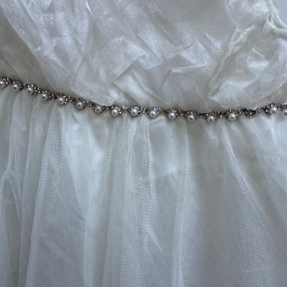 Rare Editions 2T Light Cream Formal Flower Girls Bridal Party Tank Top Dress - Picture 2 of 6